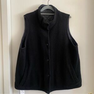NWT Eileen Fisher Black Sleeveless Vest XL